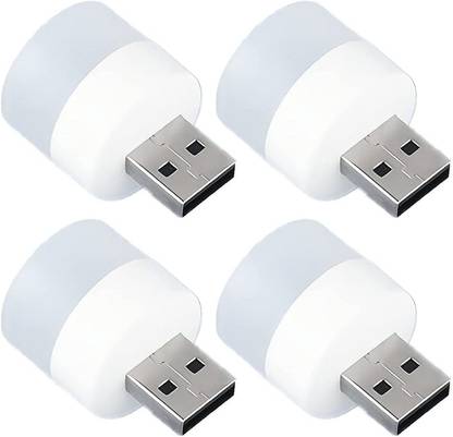 Sketchfab Pack Of 4 Plug in LED Night Light Mini USB LED Light Flexible USB LED Ambient Mini USB Bulb Led Light