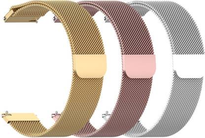 AOnes Pack of 3 Magnetic Loop Watch Strap for Fastrack Revoltt Fs1 Pro Smart Watch Strap