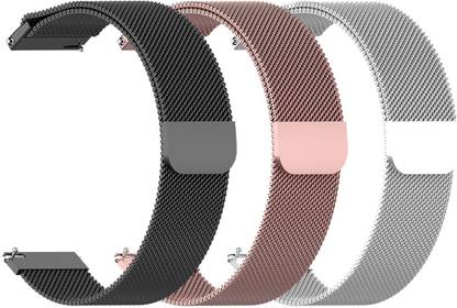 AOnes Pack of 3 Magnetic Loop Watch Strap for Amazefit Gtr 2E Smart Watch Strap