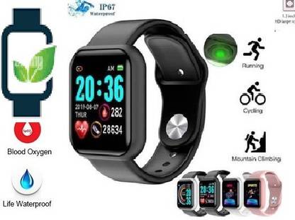 Y2H Enterprises SA99(Y68) MAX HEART RATE TRACKER STEP COUNT SMART WATCH BLACK(PACK OF 1) Smartwatch