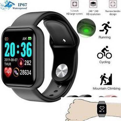 Ykarn Trades OK701(D20) FITNESS TRACKER STEP COUNT SMART WATCH BLACK( PACK OF 1) PRO Smartwatch