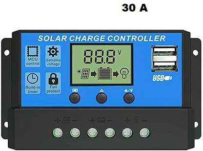 AVIRA INNOVATION Solar Panel Charger Controller Battery Regulator Dual USB LCD Display PWM Solar Charge Controller