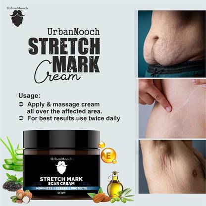 UrbanMooch Stretch Marks Cream for Reducing Stretch Marks & Scars for Men-