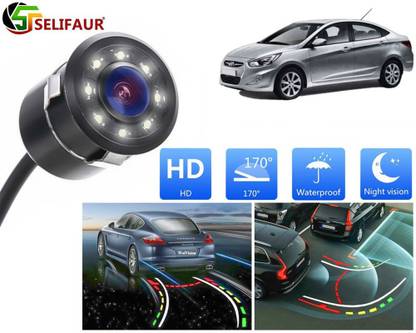 Selifaur 170 Wide Angle HD CMOS Auto Parking Assistance,Full Metal Body 8 LED Ngt Vision Reverse Assist Camera System