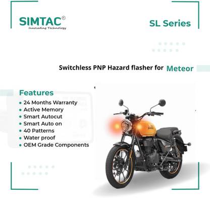 SIMTAC Front, Rear Flasher Indicator Light for Royal Enfield Meteor 350