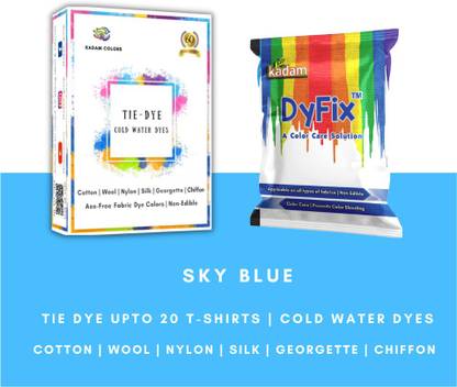 KADAM Tie Dye Colour Sachet | Sky Blue | 50g Pack | Tie Dye Colors…