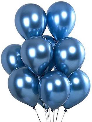 lalantopparties Solid Metallic Balloons Latex 9 Inch For Birthday Decoration, Anniversary Balloon