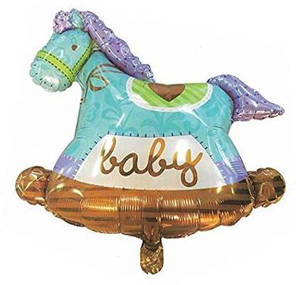 lalantopparties Printed Horse Shaped Foil Balloon Baby Print,Thickened Helium Balloons For Birthday Balloon