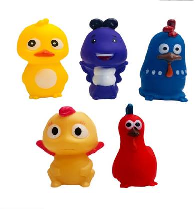 TODS Baby Chu Chu Fun Bright Colorful Birds Shape Toy (Multicolor & Design) Set of 5 Bath Toy