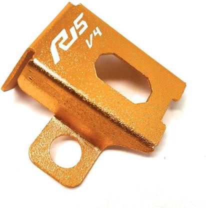 TRP Traders Aluminium Alloy Rear Brake Oil Container Guard for Y-amaha R15 V4 Gold Color Bike Crash Guard
