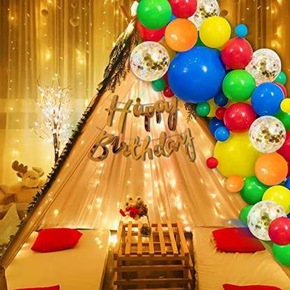 Prihit Printed Happy Birthday Decoration kit Combo - 26 Pcs for Birthday Decor