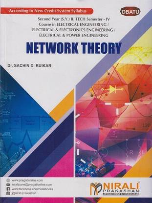 NETWORK THEORY - DBATU (Second Year SY B.Tech Semester 4 - Electrical / Electrical & Electronics / Electrical & Power Engineering)