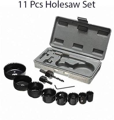 Kshivi Holesaw Set BHS:012 11pcs Woodworking Hole Saw Drill Bit Kit 3/4" to 2 1/2" Drilling Tool Wood Thin Alloy Metal Cutter Core Drill Bits Rotary Bit Set