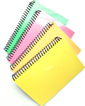 KRASHTIC A4 Size Rough Work Smooth Pack of 4, 75GSM Paper, 200 Pages A4 Note Book Unruled 200 Pages