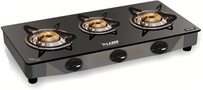 Lazer Sapphire 3 Burner Glass Manual Gas Stove