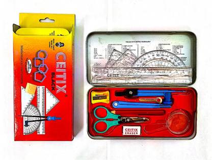 HAPPY SHOPPING STORE "CEITIX BLACK"MATHEMATICAL INSTRUMENTS GEOMETRY BOX Geometry Box