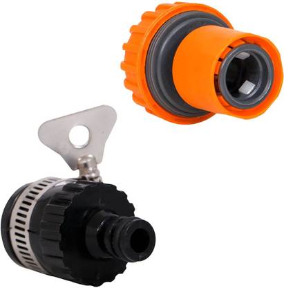 Hetkrishi 1/2" Tap Adapter and 1" Garden Water Hose Pipe Quick Connector, Set of 2 Hose Connector