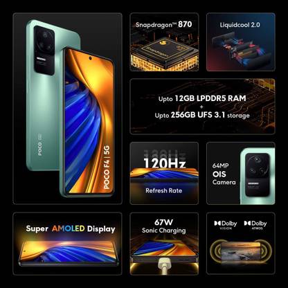 POCO F4 5G (Nebula Green, 128 GB)