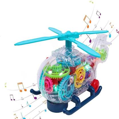 Skstore 3D Lightning, Degree Rotation Concept Gear Light Helicopter Moving Gears Music