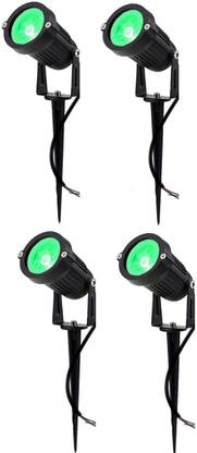 SMART LED LIGHTS 3watt Green Garden Spike Light Pack of 4 Post Light Outdoor Lamp
