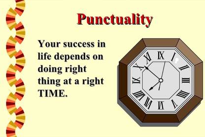 Quotation On Punctuality Poster|"Your Success In Life Depends On Doing Right Thing At A Right Time"|Wall Poster For Office, Libraries, Schools|1Pc|Interior Decor Paper Print