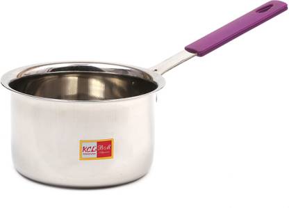 KCL Mini Stainless Steel Saucepan with Silicone Handle - 1 Unit-(Capacity 300ML) Coffee Pan 11 cm diameter 0.3 L capacity