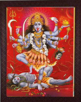 FRAMTASTIC Maa Kali /Goddess Kalika/Dakshina Kalika /KAALI Religious Frame