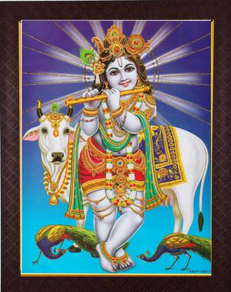 FRAMTASTIC Lord Krishna / Bhagwan Krishna / Krishna Ji Religious Frame