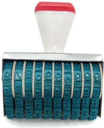 BRIZEM 10 digit rolling number stamp premium quality steel body (Incl. ?, Kg, Gm, No.)