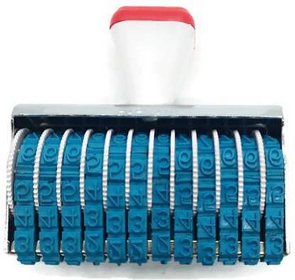 BRIZEM 12 digit rolling number stamp premium quality steel body (Incl. ?, Kg, Gm, No.)