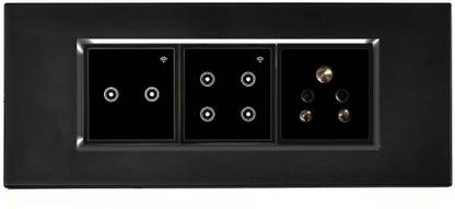 Urja Smart Automation 6M Smart Touch Switch Plate (10 Amp + 16Amp + Smart Socket)