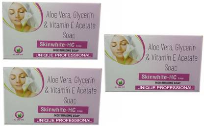UNIQUE PROFESSIONAL SKINWHITE-HC MOISTURIZING WITH ALOEVERA GLYCERIN & VITAMIN E SOAP 75 GR 3 PC