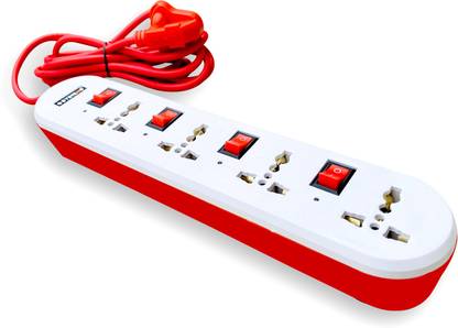 eSYSTEMS Extension Board, Led Indicator, Individual Switch Extension Cord 4.6 Meter 6 Amp 4  Socket Extension Boards