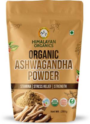 Himalayan Organics Organic Ashwagandha Powder Withania Somnifera Supplement