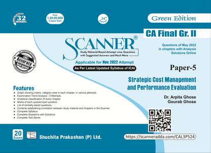 Scanner CA Final Group-II Paper-5 Strategic Cost Management and Performance Evaluation