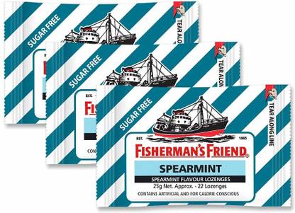 Fisherman's Friend Sugar Free Mouth Freshener Refreshing and Soothing Lozenges Spearmint Spearmint Mouth Freshener