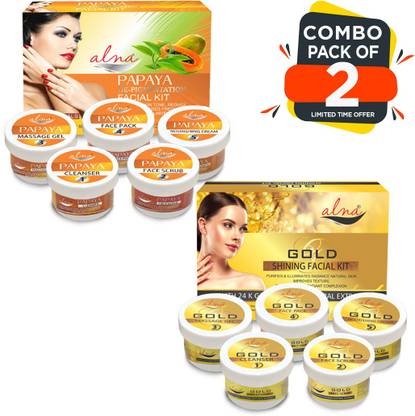 Alna Care Papaya and Gold Facial kit | Facial kit Combo