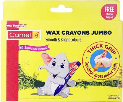 Camel Wax Crayons Jumbo 13 Shades Pack of 3