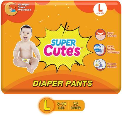 Super Cute's Wonder Pullups Diaper Pants with Wetness Indicator & Leak Lock Technology - L