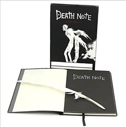 Krafty kustomz Death Notebook A5 Notebook With Rules, Art Covers, Quotes, character names and logo of Death Note 110 Pages