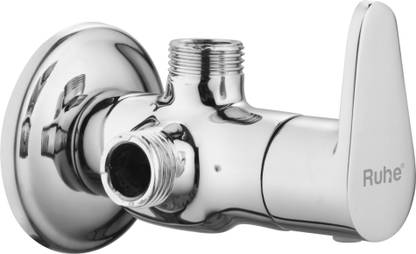 RUHE Eclipse Brass Angle Valve 2 in 1 with Wall Flange (Chrome Finish) Angle Cock Faucet