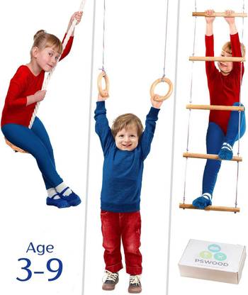 ALFAENTERPRISES 3.5 kg Kids Gym Play Set ? Gymnastics kit Include Swing, Climbing Ladder Home Gym Combo