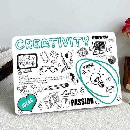 Rainbow Arts Motivational Doodle Design Laptop Skins for All Laptops Upto 15.6 inch Vinyl Laptop Decal 16