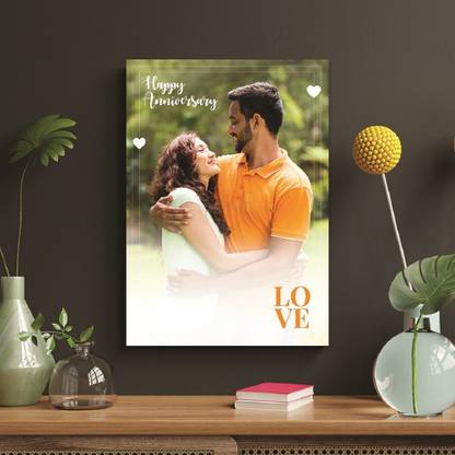 Personalized Happy Anniversary Love Poster customised with Picture and message 29x41 cm Fine Art Print