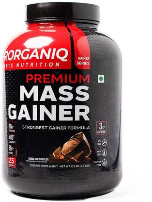 Prorganiq Premium Mass Gainer Supplement with Protein & Creatine Weight Gainers/Mass Gainers