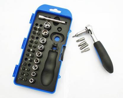 GOCART 38 In 1 Combination 1/4 inch Ratchet Sockets Wrenches Electrical Tool Kit Screwdrivers Hand Tools Set Interchangeable Ratchet Screwdriver Set