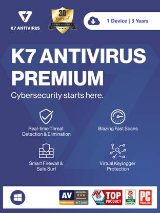 K7 Security Antivirus Premium 1 User 3 Years