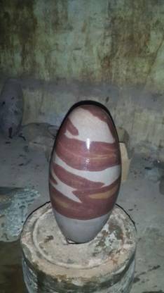 Harihar Shivling Stone Stone India Narmada River Shiva Lingam , 12.00-inch Decorative Showpiece  -  10 cm