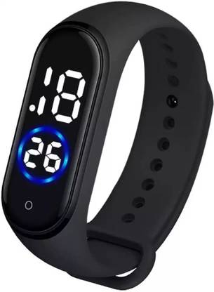 QALIBA New Generation Led Sports Digital black Dial Silicone Band Boys Kids Watch