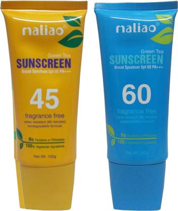 maliao Sunscreen - SPF 50 PA+++ Green Tea Sunscreen 45PA+++ and 60PA+++